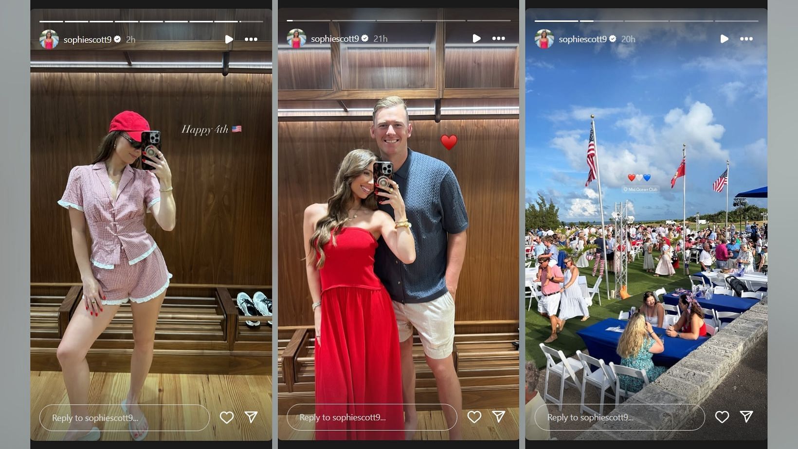 Mac Jones' GF Sophie Scott flaunts stylish red outfit for 4th of July celebrations (image credits: instagram/sophiescot9)